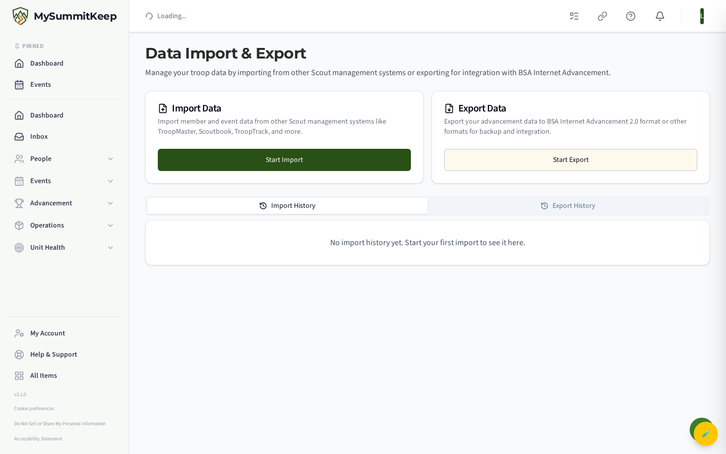 Import Wizard preview/validation step with mapped columns and per-row warnings highlighted